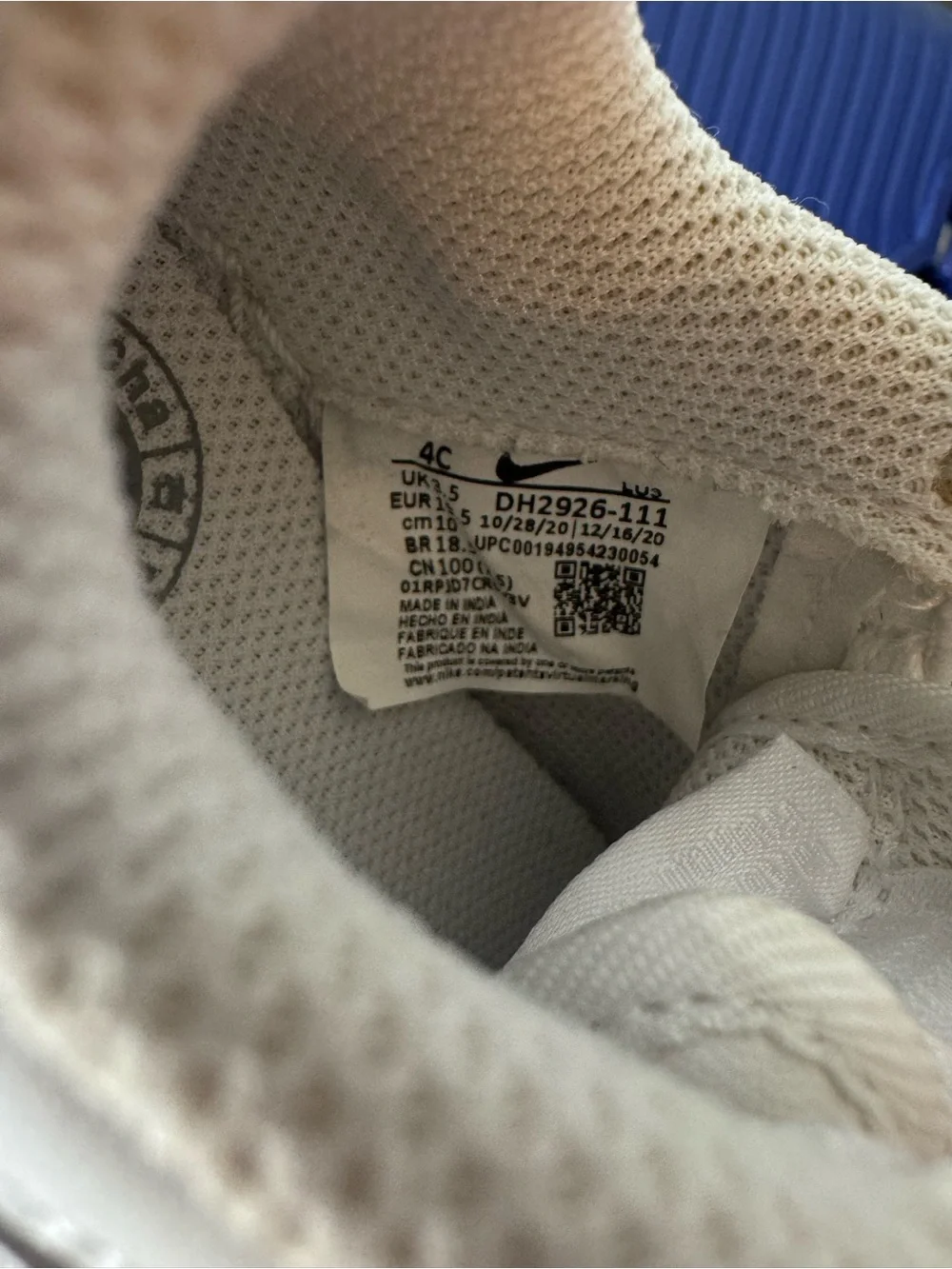 Nike Force 1 Low White Baby/Toddler Sneakers